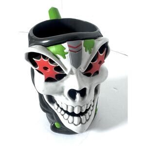 Monster Jam Grave Digger Truck Red Eye Light Up Skull Cup Mug Grim Reaper